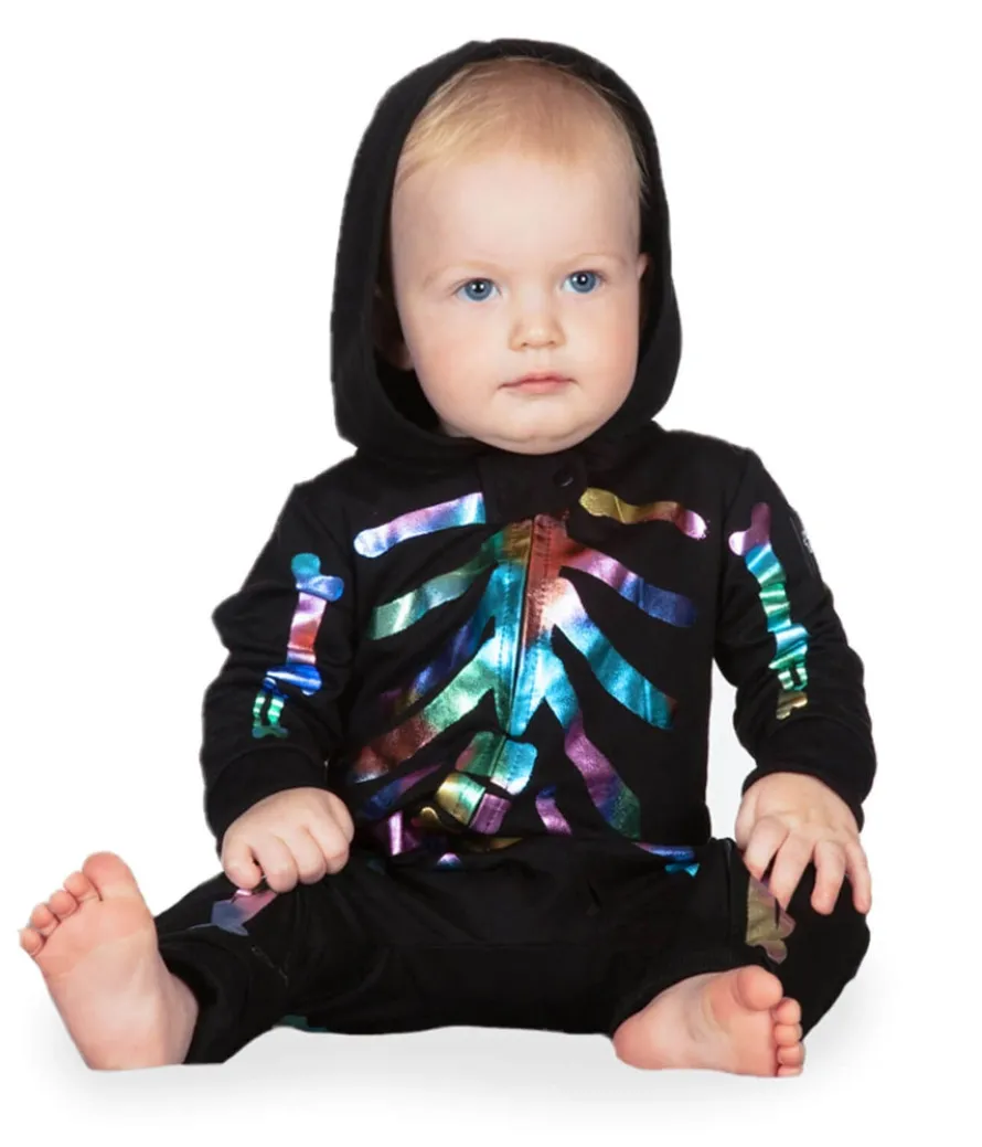 Baby Boy's Iridescent Skeleton Costume