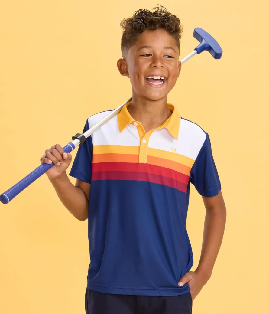 Boy's Slice of Sunset Golf Polo