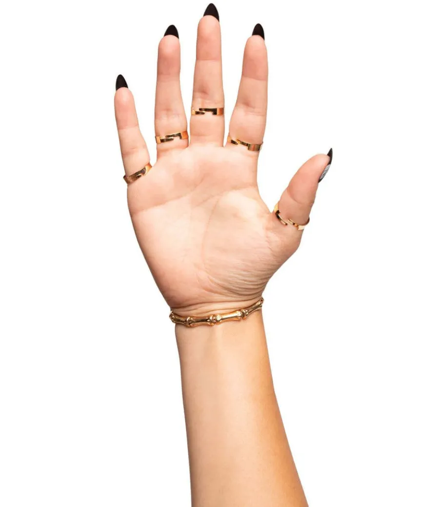 Gold Skeleton Finger Bracelet