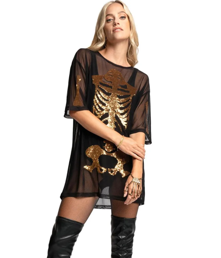 Gold Skeleton Finger Bracelet