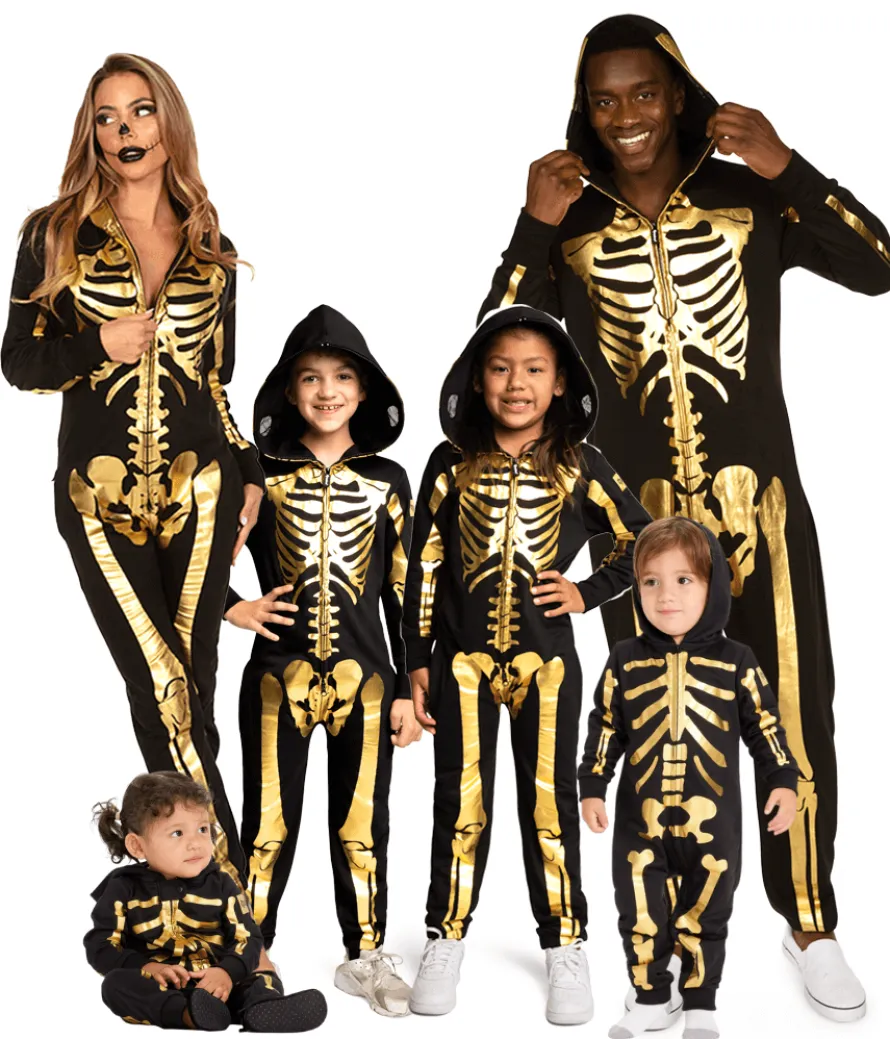 Matching Gold Skeleton Family Costumes
