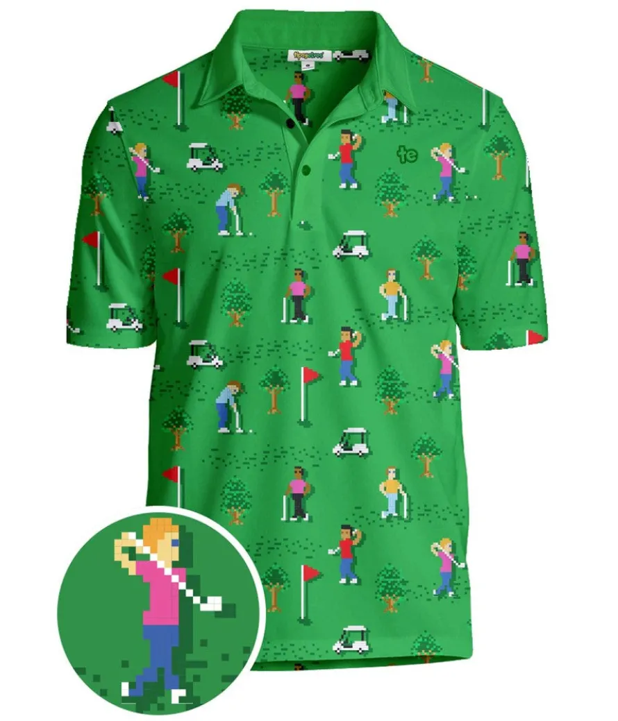 Men's 8-Bit Birdie Golf Polo