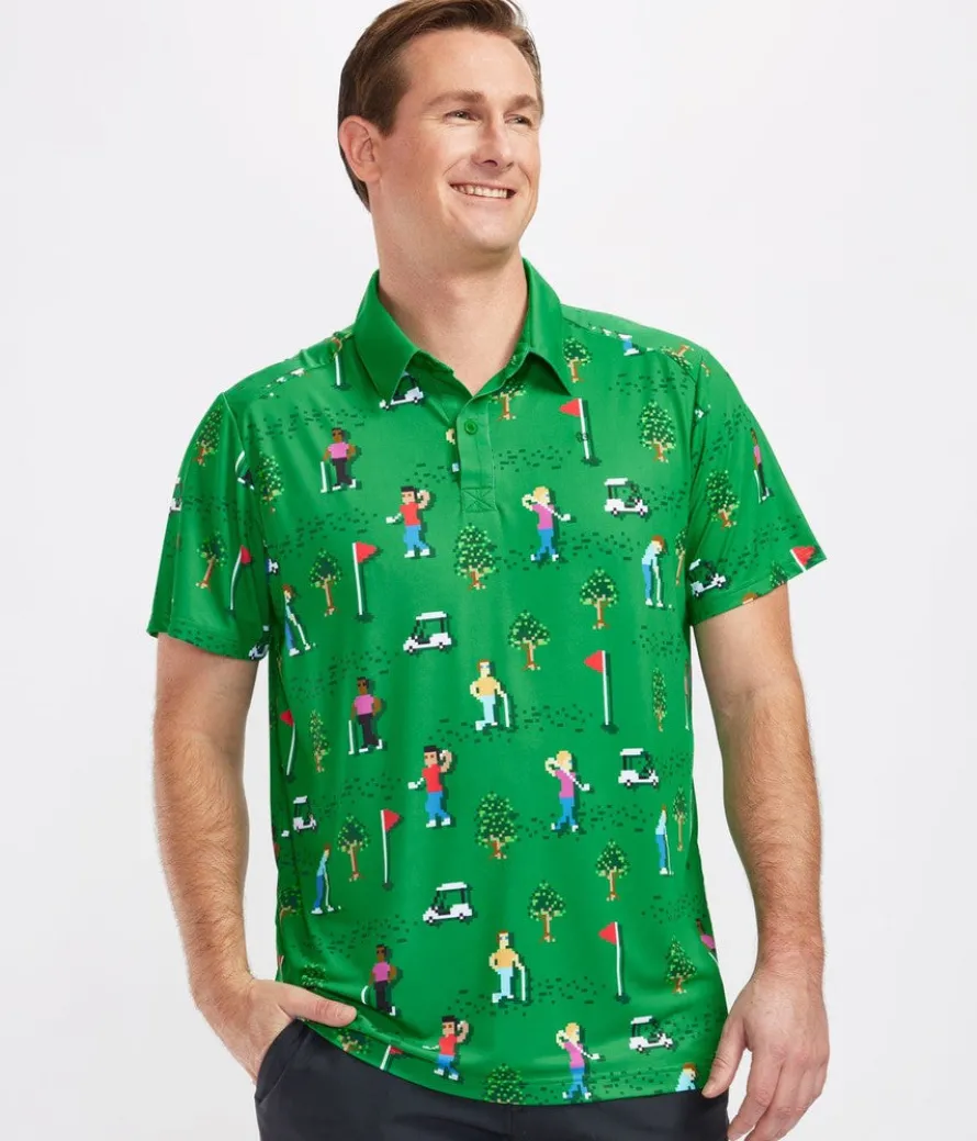 Men's 8-Bit Birdie Golf Polo