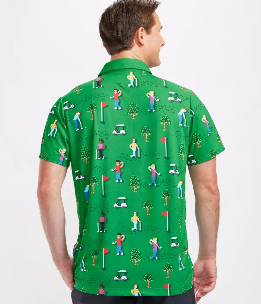 Men's 8-Bit Birdie Golf Polo