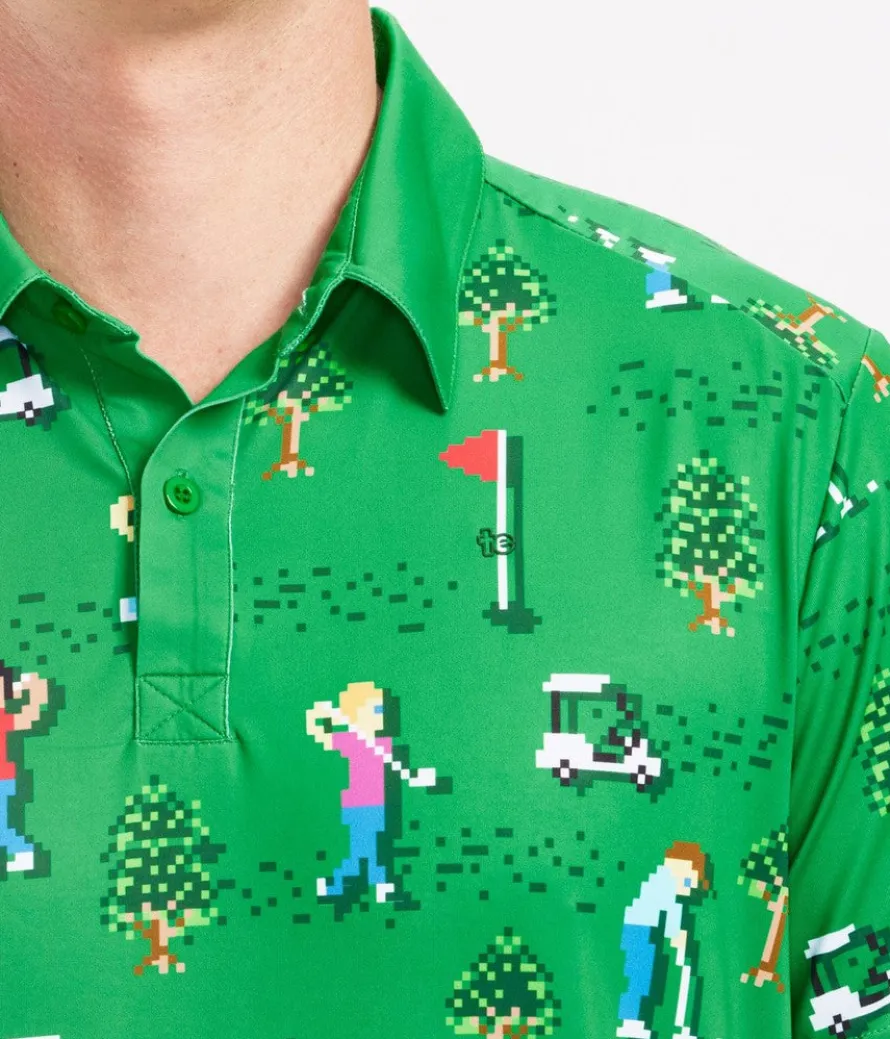 Men's 8-Bit Birdie Golf Polo