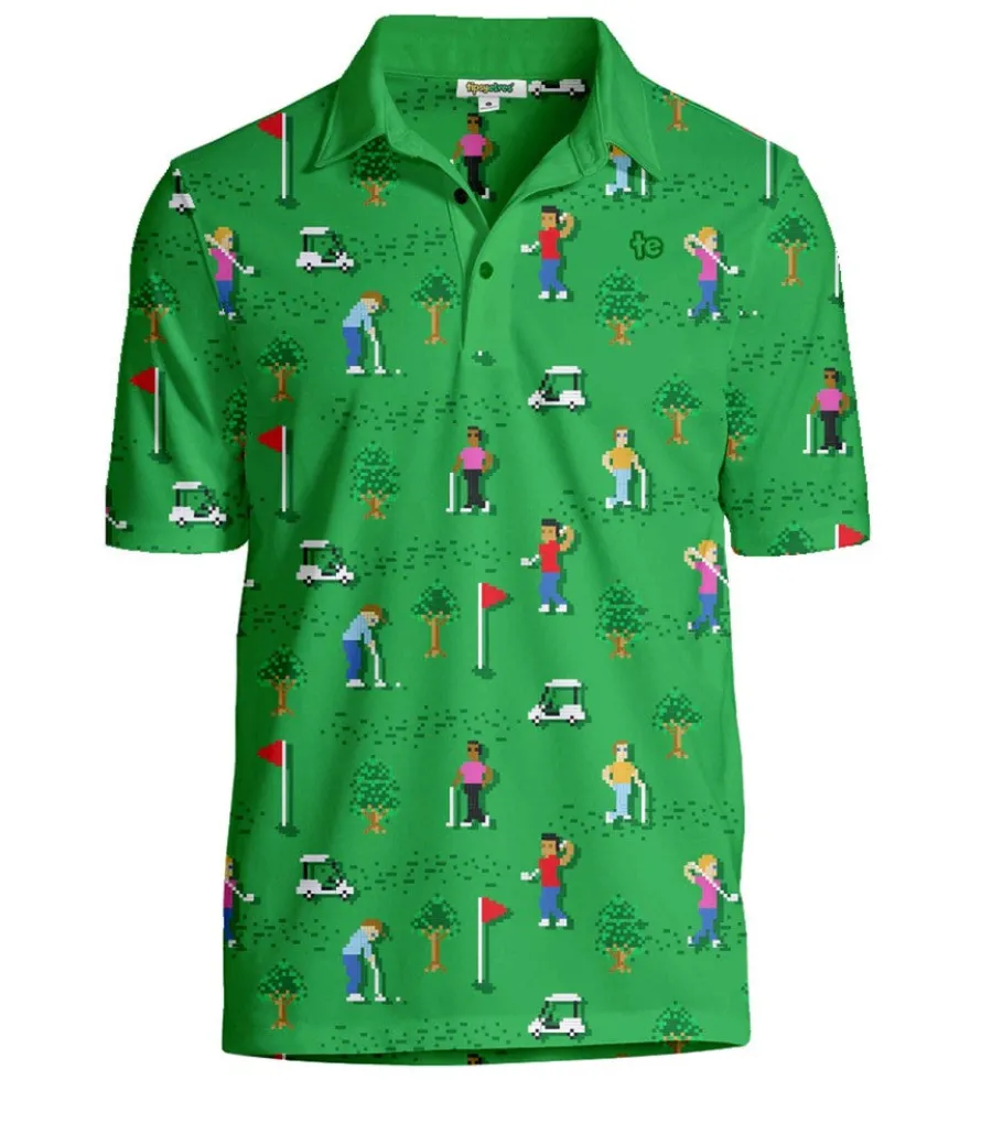 Men's 8-Bit Birdie Golf Polo