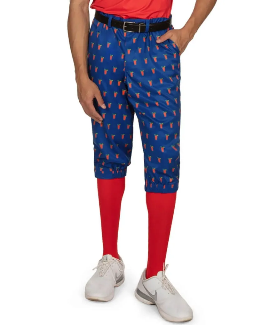 Men's Bloody Mary Golf Knickers with Red Golf Socks