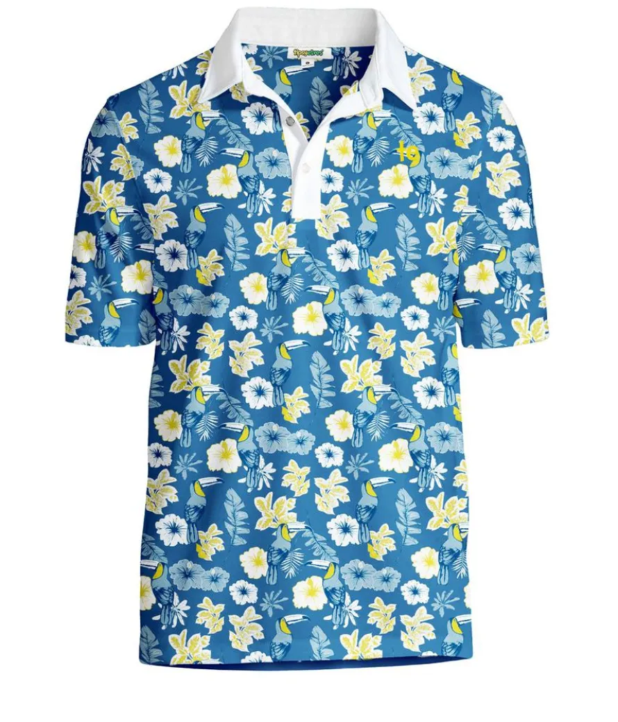 Men's Blue Botanics Golf Polo