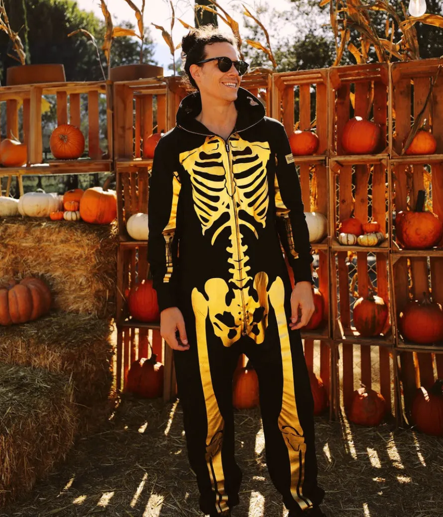 Men's Gold Skeleton Costume