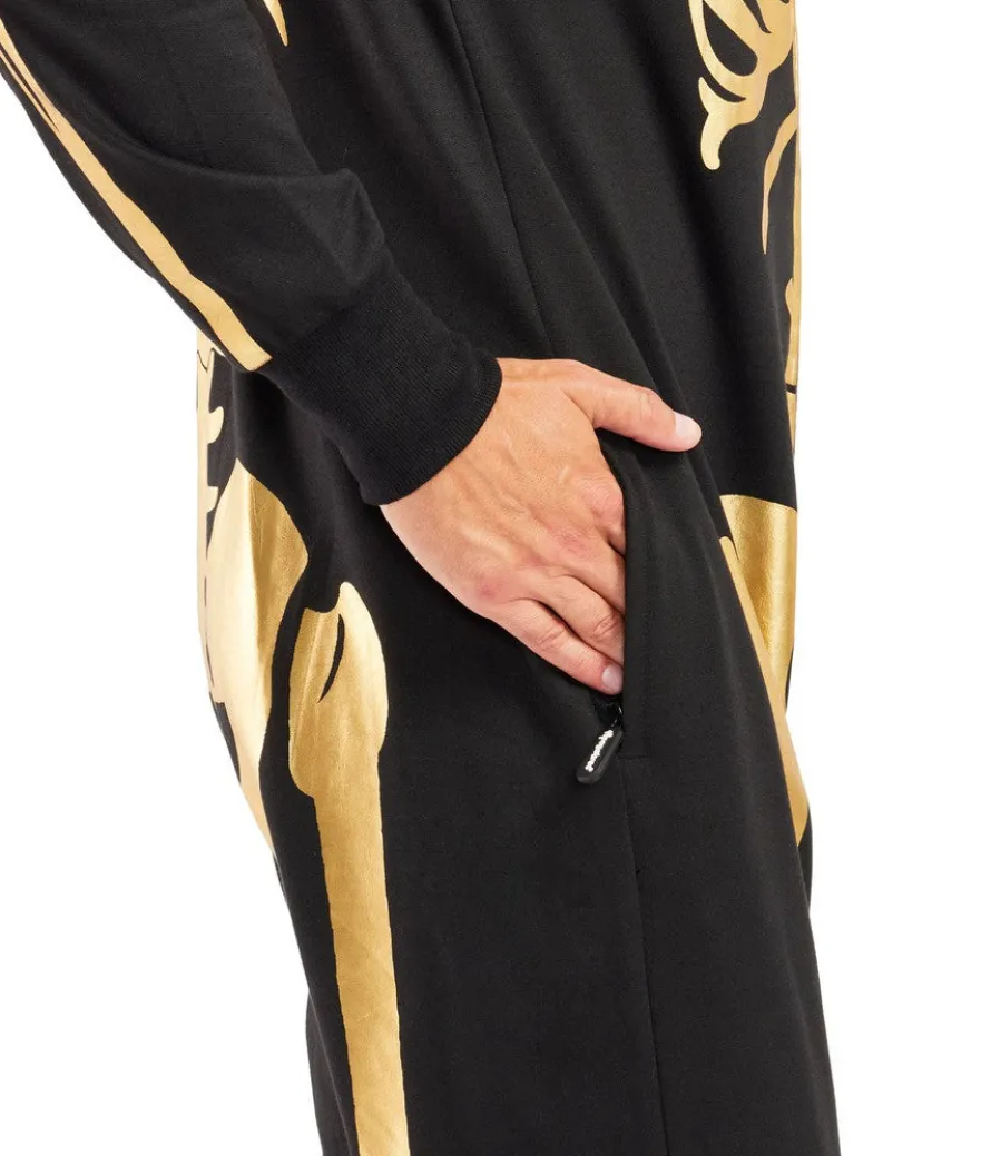 Men's Gold Skeleton Costume