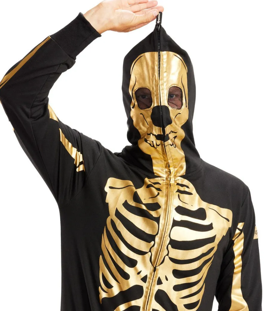 Men's Gold Skeleton Costume