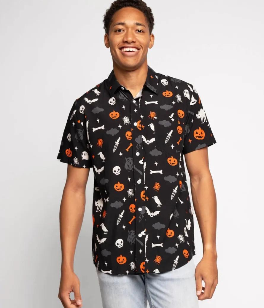 Men's Halloween Night Button Down Shirt
