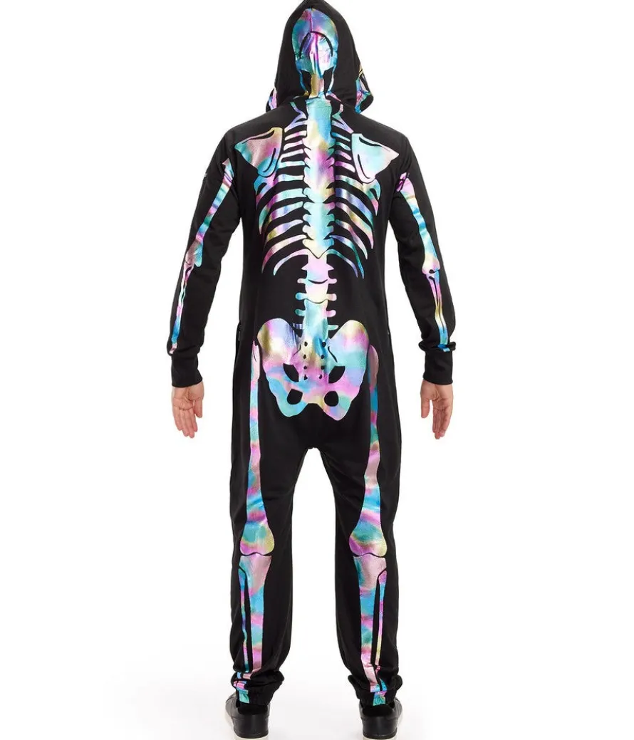Men's Iridescent Skeleton Costume