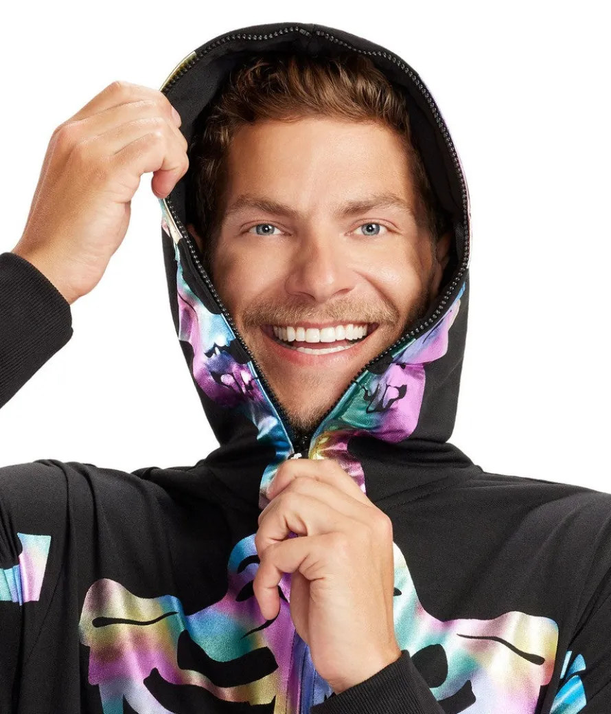 Men's Iridescent Skeleton Costume