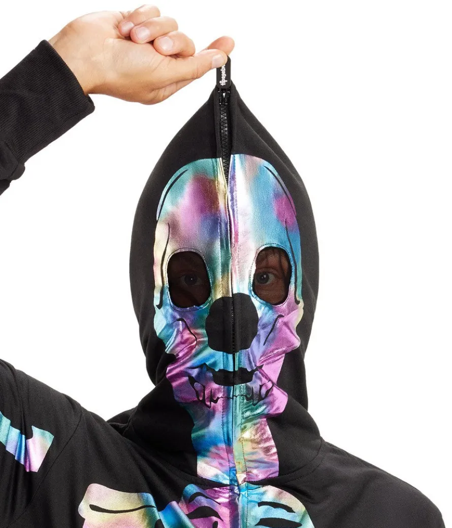 Men's Iridescent Skeleton Costume