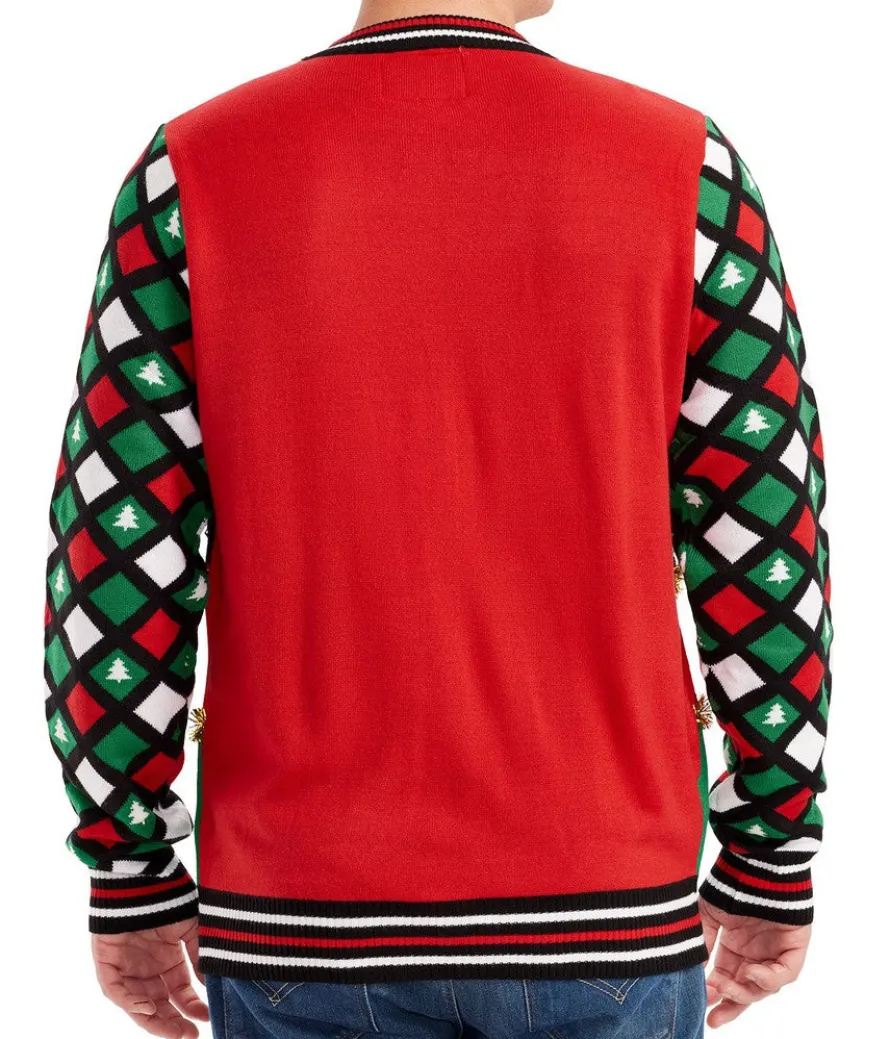 Men's Naughty or Nice Reversible Sequin Ugly Christmas Sweater