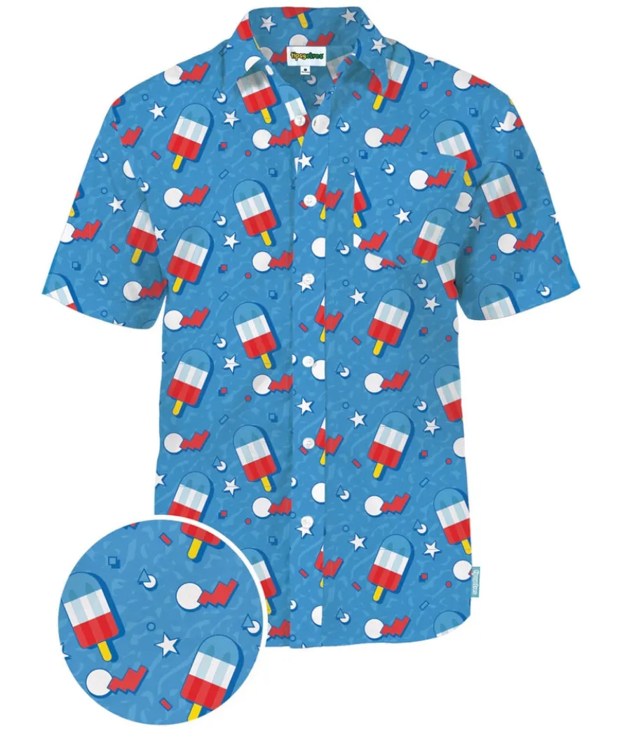 Men's Patriotic Pops Button Down Shirt