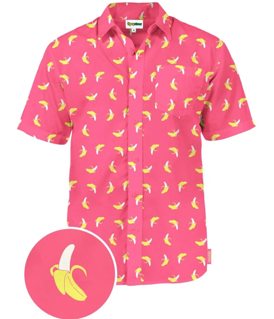 Men's Pink Banana Hawaiian Shirt