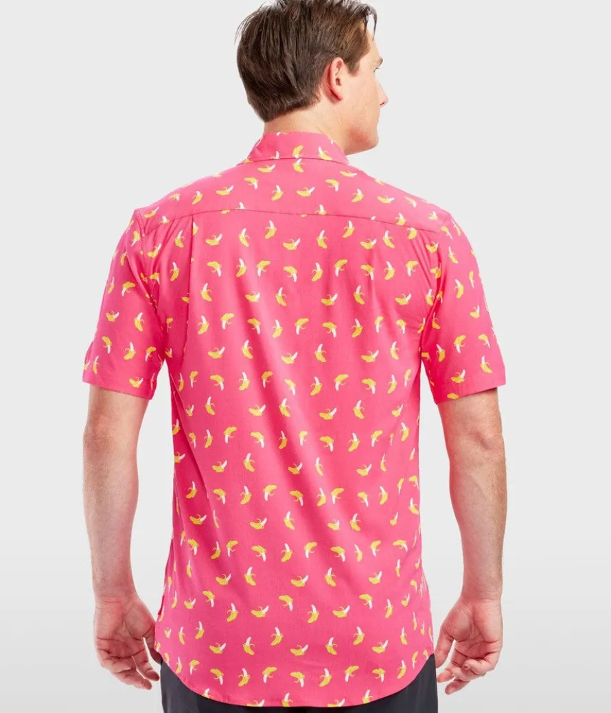 Men's Pink Banana Hawaiian Shirt