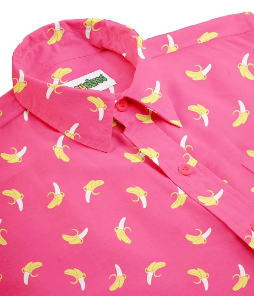 Men's Pink Banana Hawaiian Shirt