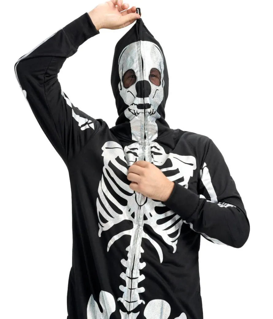 Men's Shimmer Skeleton Costume