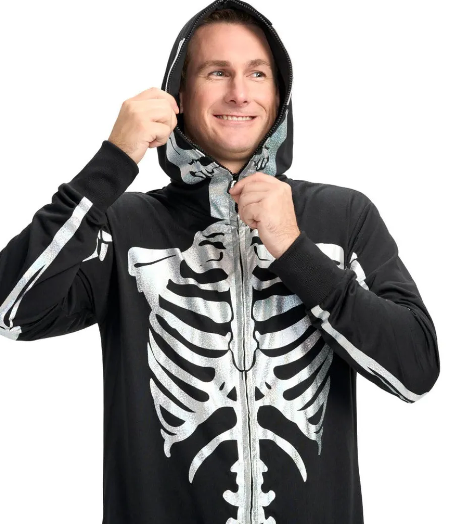 Men's Shimmer Skeleton Costume