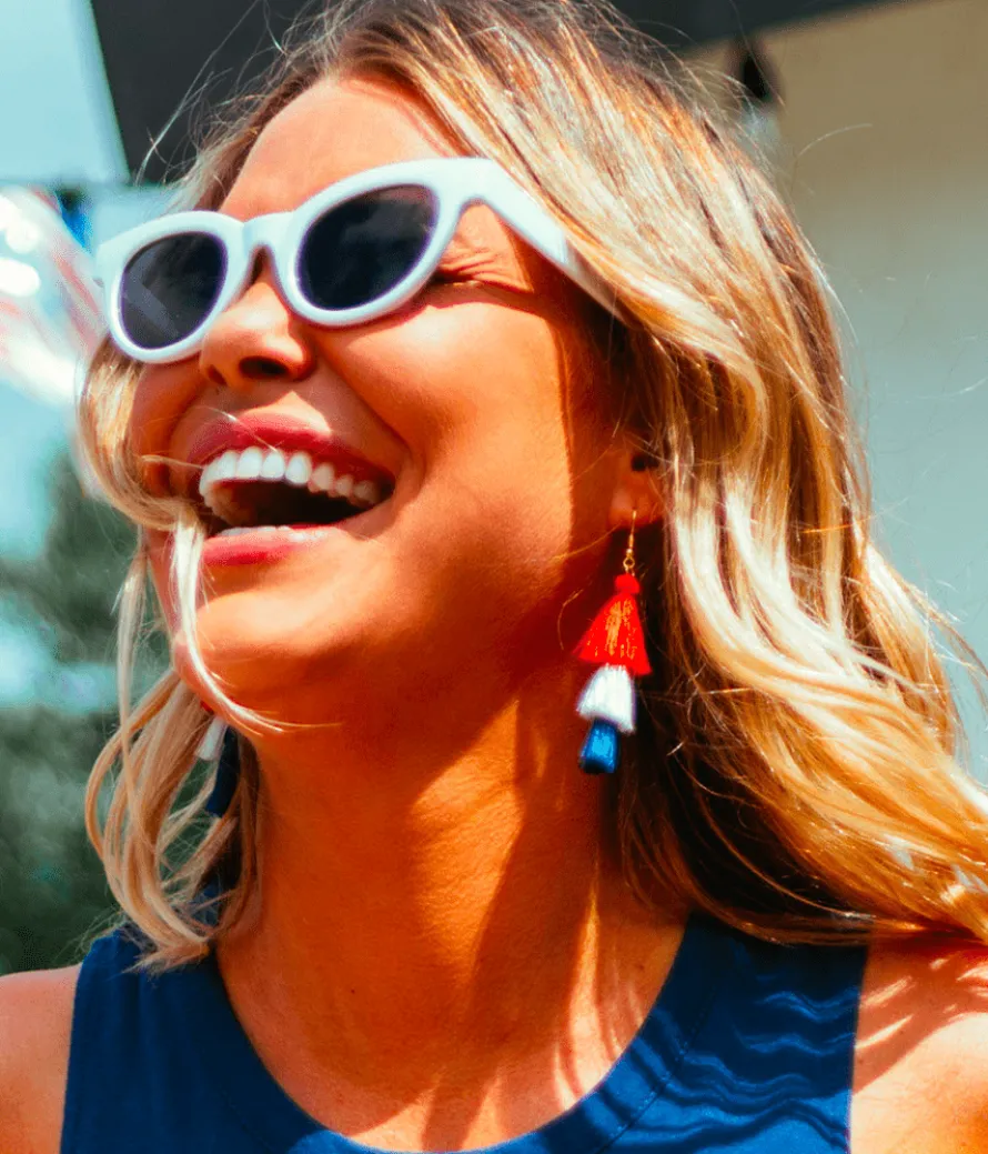 Patriotic Tassel Earrings