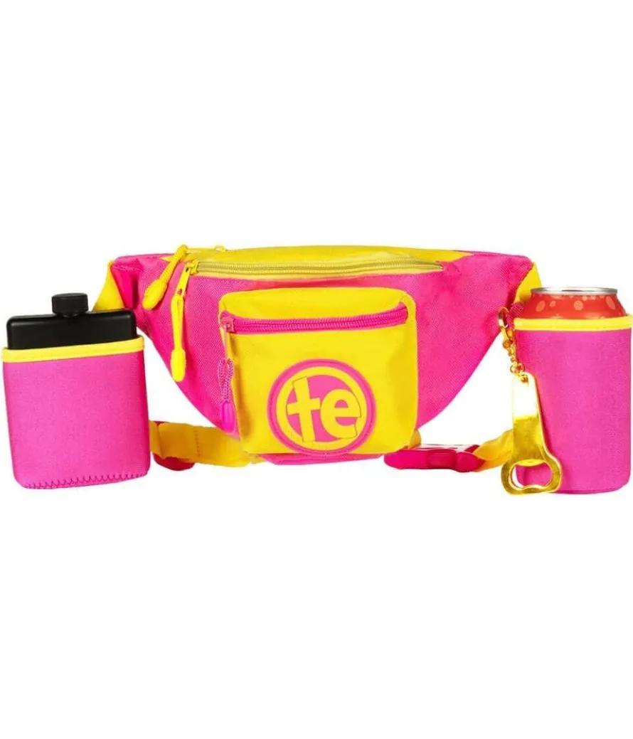 Pink Lemonade Fanny Pack with Drink Holder and Flask