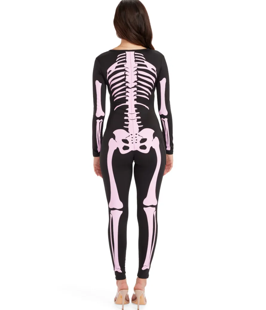 Pink Skeleton Bodysuit Costume