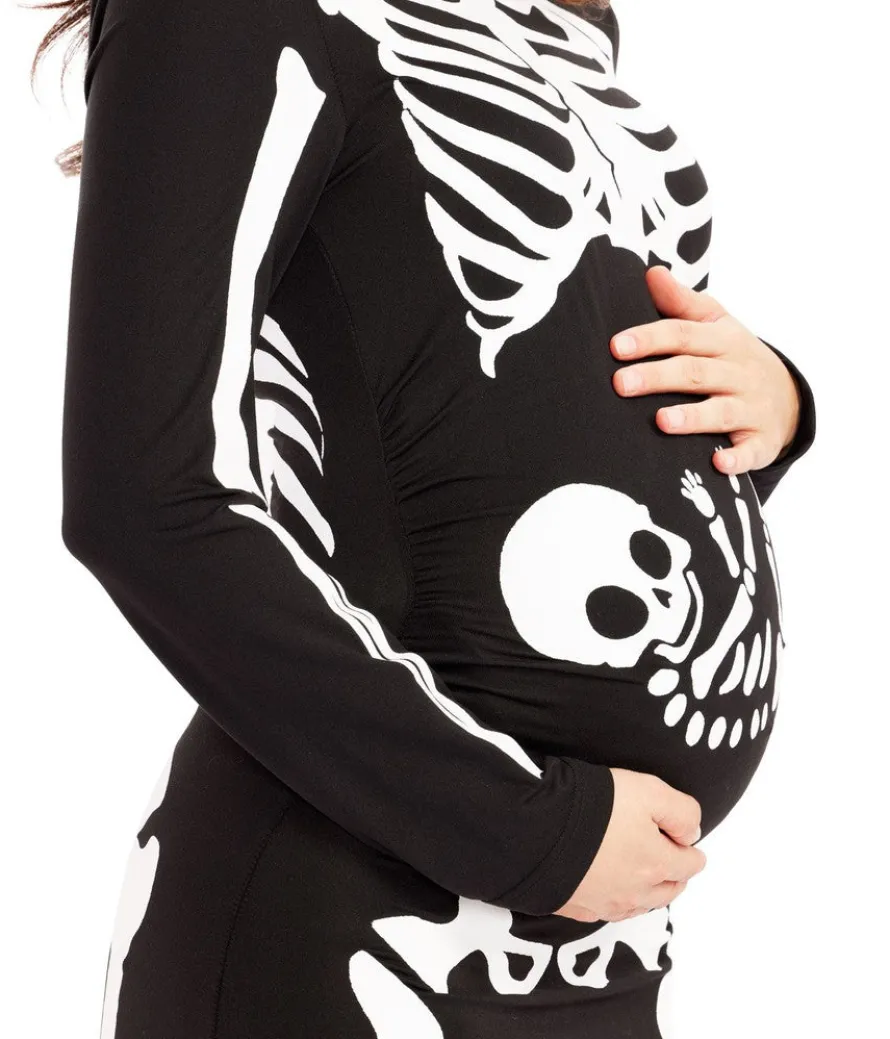 Pregnant Skeleton Maternity Costume Dress