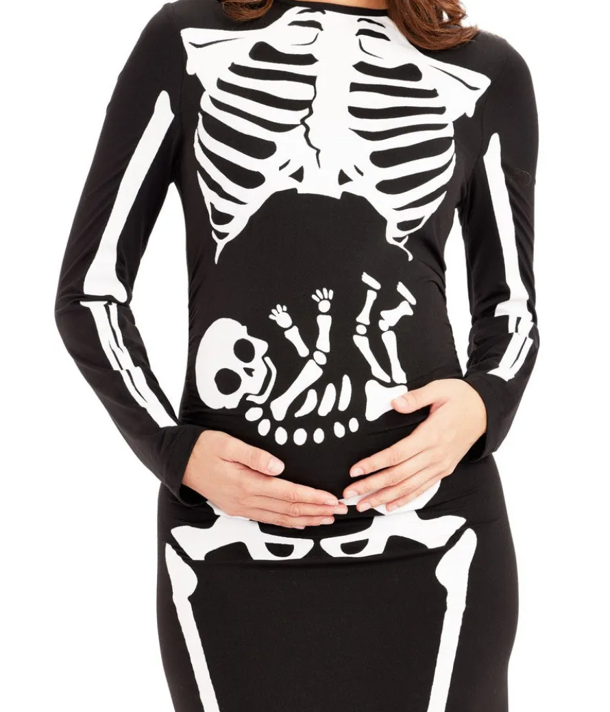 Pregnant Skeleton Maternity Costume Dress
