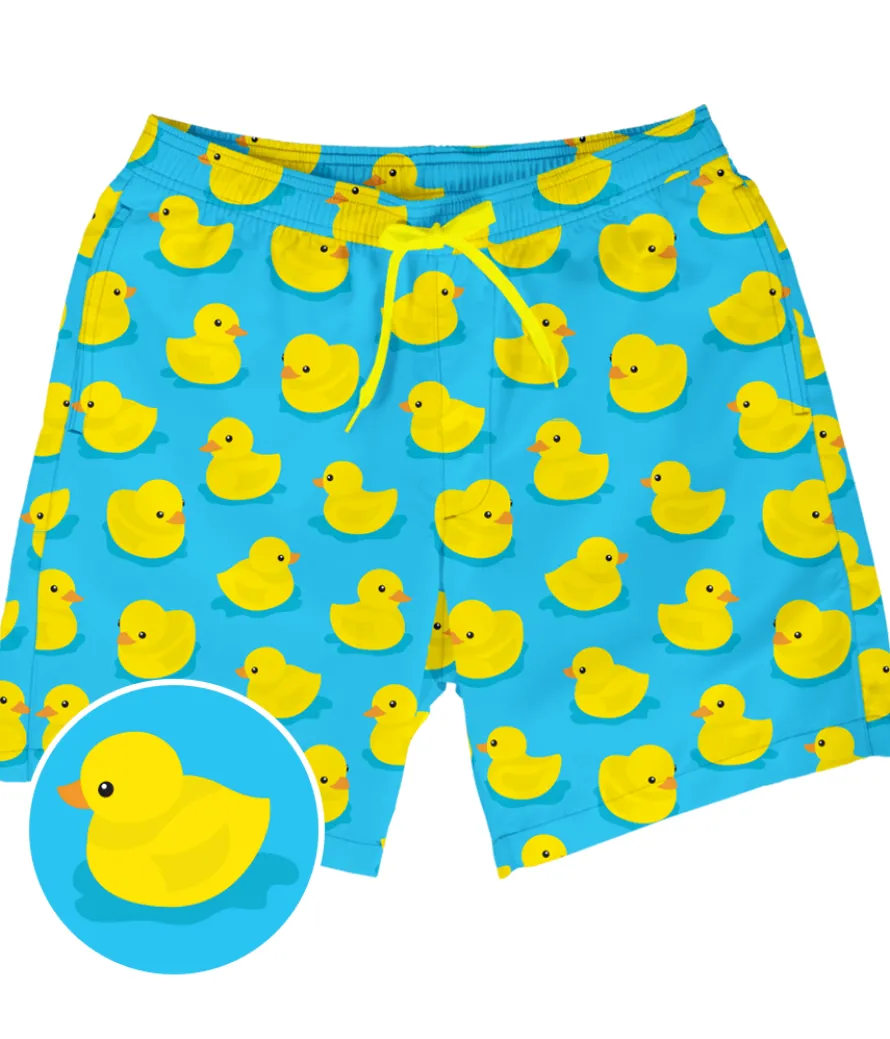 Rubber Ducky Stretch Swim Trunks - 7.5" Inseam