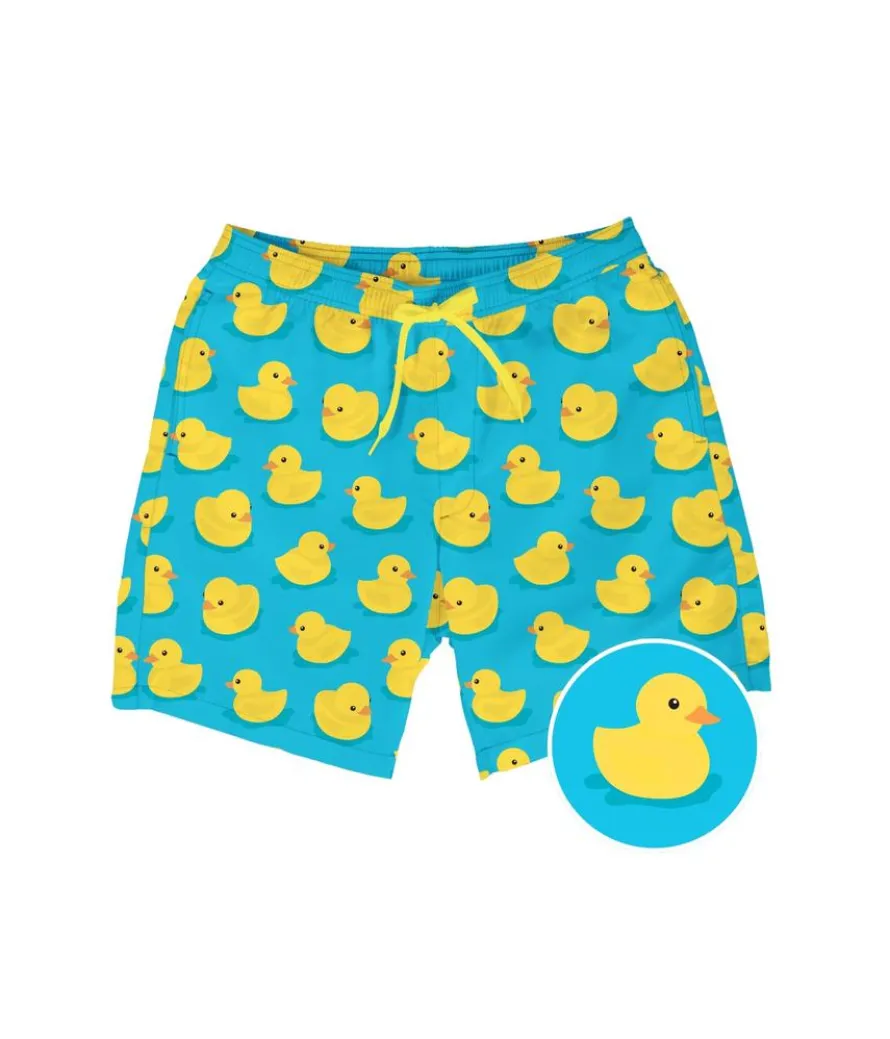 Rubber Ducky Stretch Swim Trunks With Liner - 7.5
