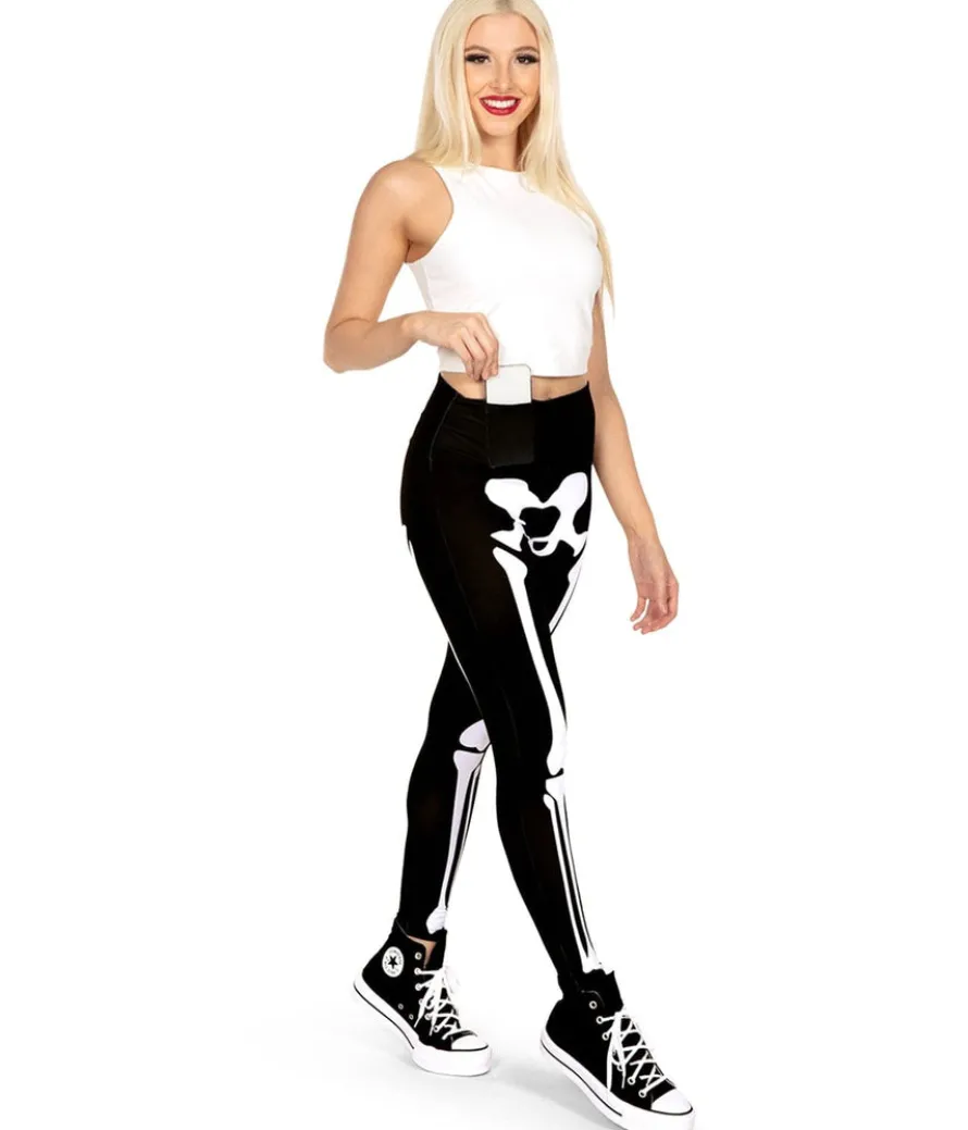 Skeleton High Waisted Leggings