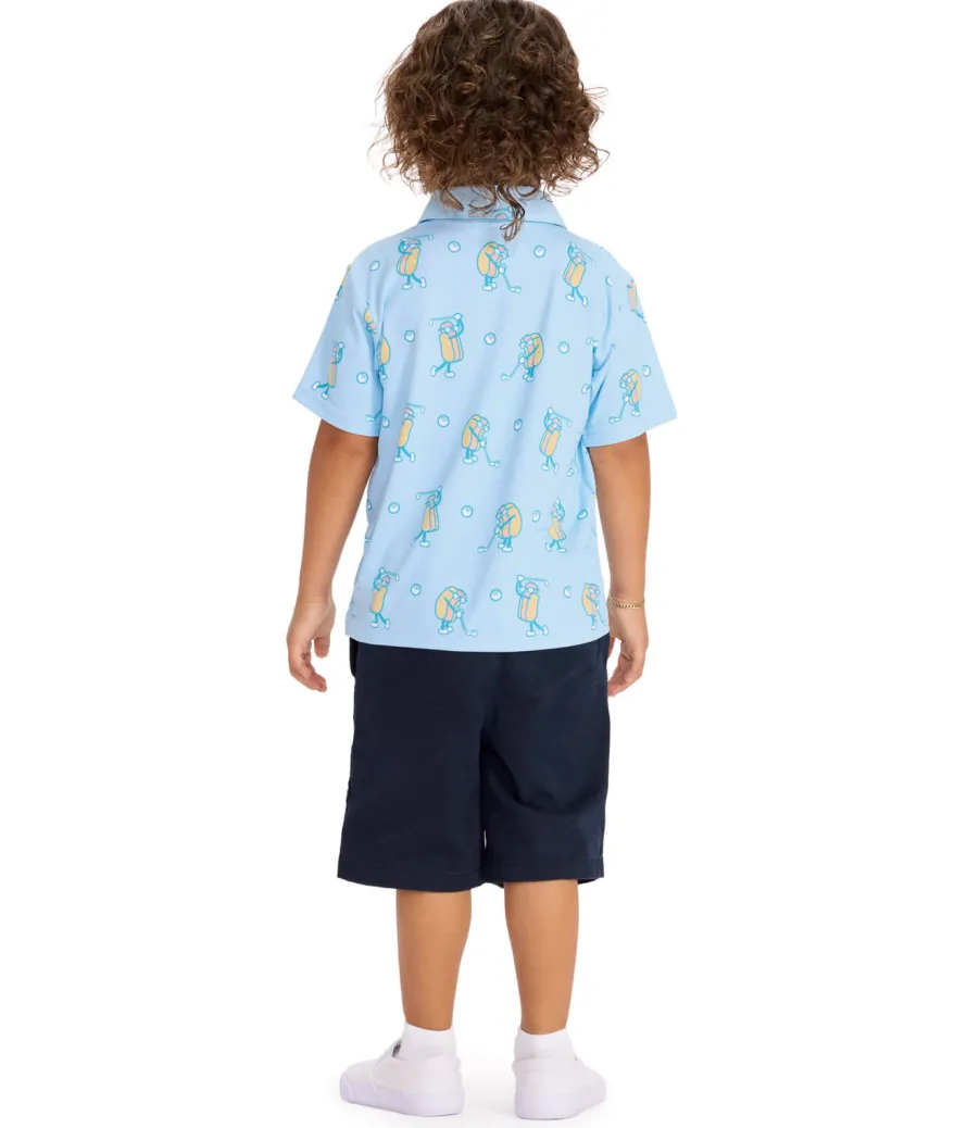 Toddler Boy's Sizzlin' Swing Golf Polo