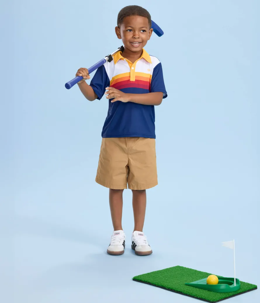 Toddler Boy's Slice of Sunset Golf Polo