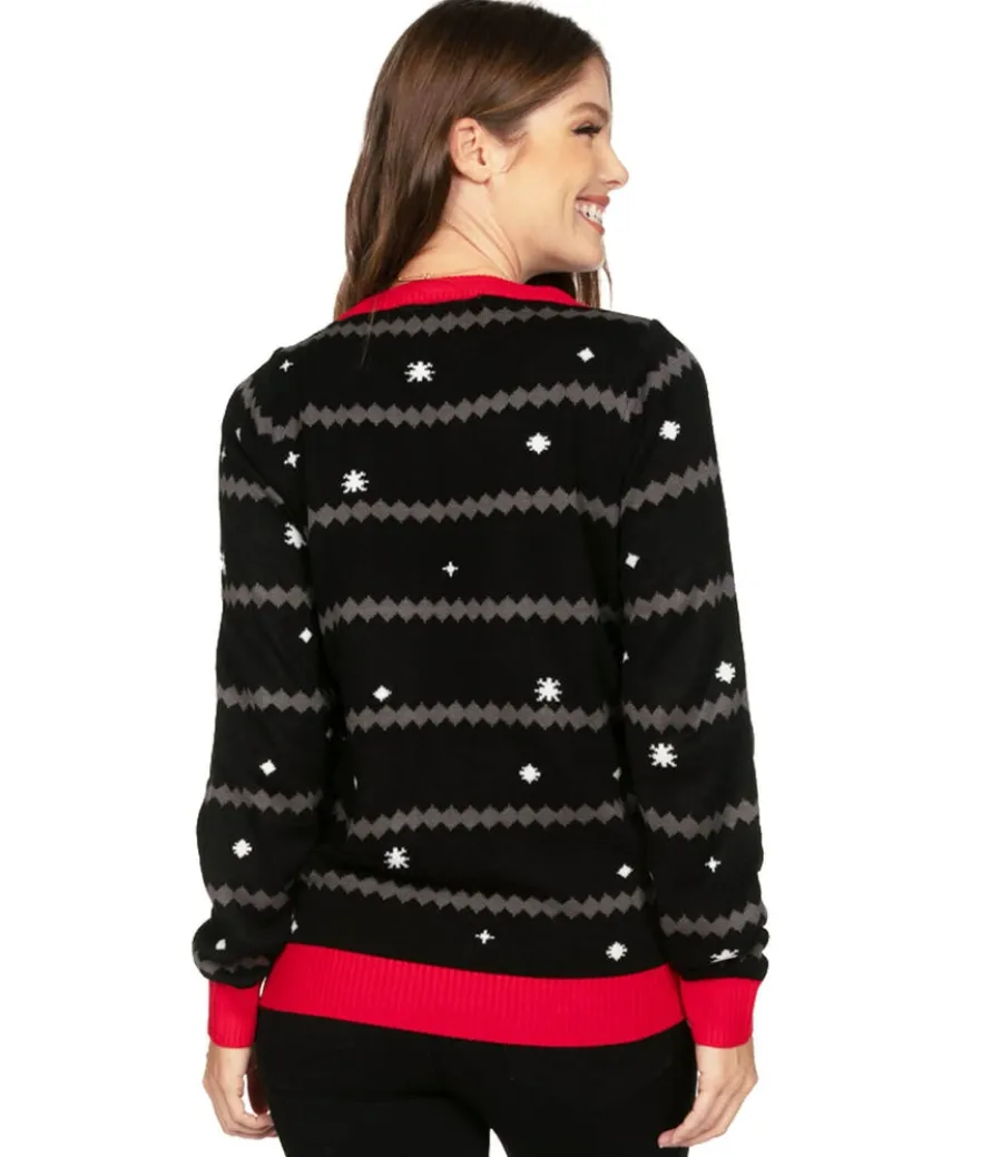 Women’s All Is Palm All Is Bright Light Up Ugly Christmas Sweater