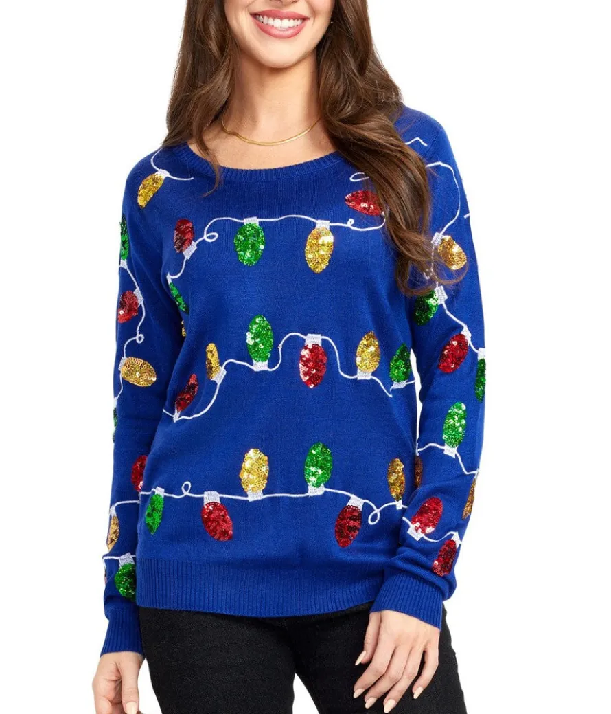 Women's Christmas Lights Ugly Christmas Sweater