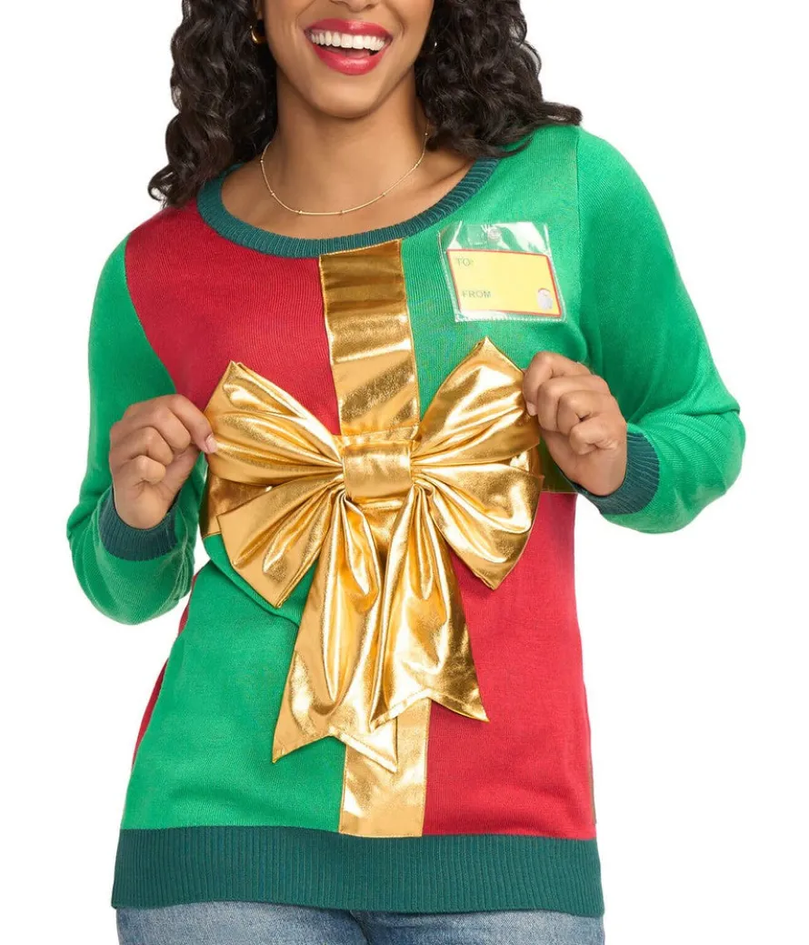 Women's Christmas Present Ugly Christmas Sweater