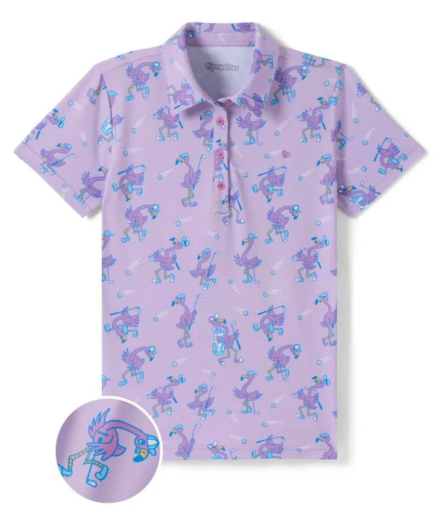 Women's Flamingo Fiasco Short-Sleeve Golf Polo