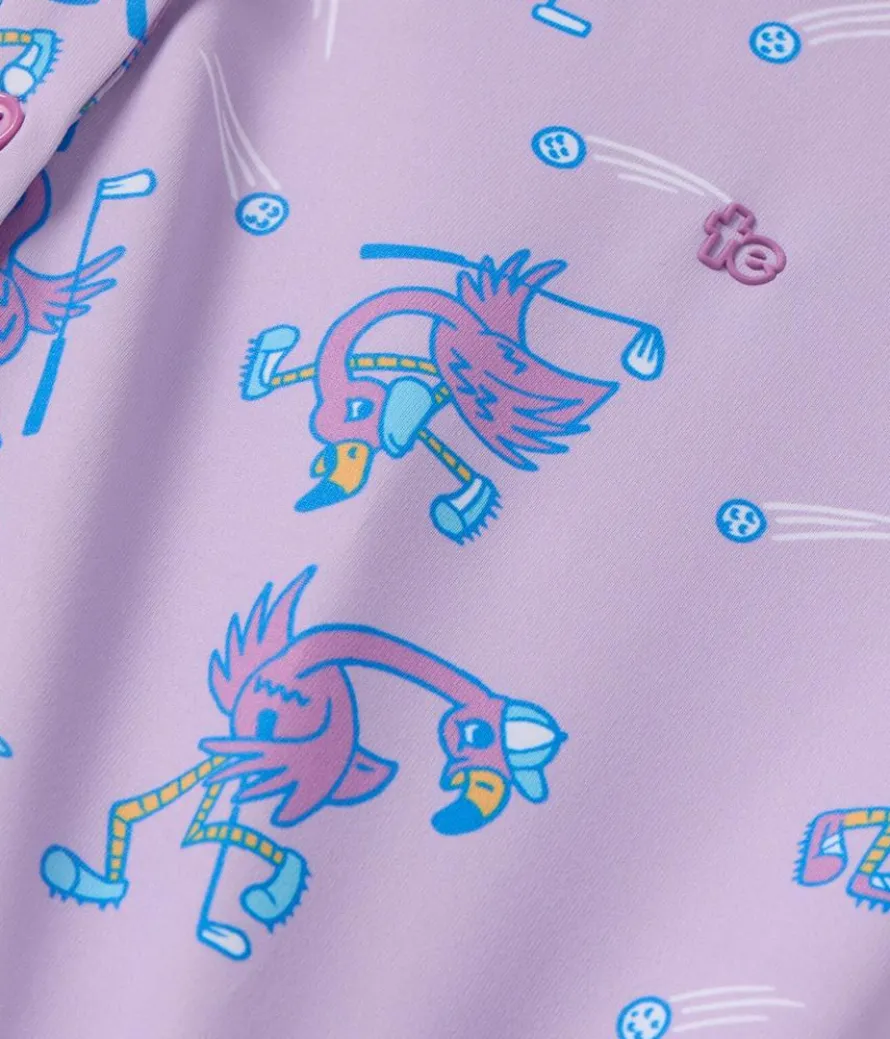 Women's Flamingo Fiasco Short-Sleeve Golf Polo