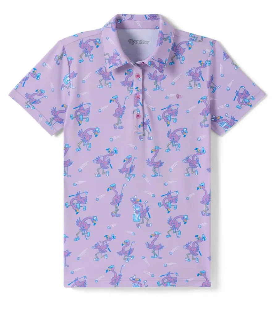 Women's Flamingo Fiasco Short-Sleeve Golf Polo