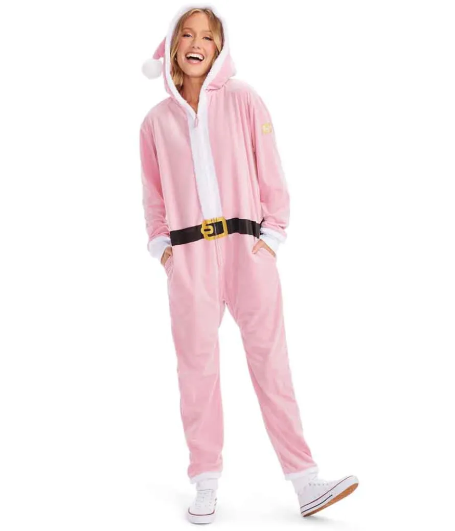 Women's Pink Santa Jumpsuit