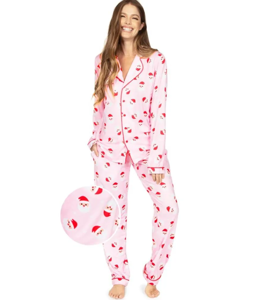 Women's Pink Santa Pajama Set