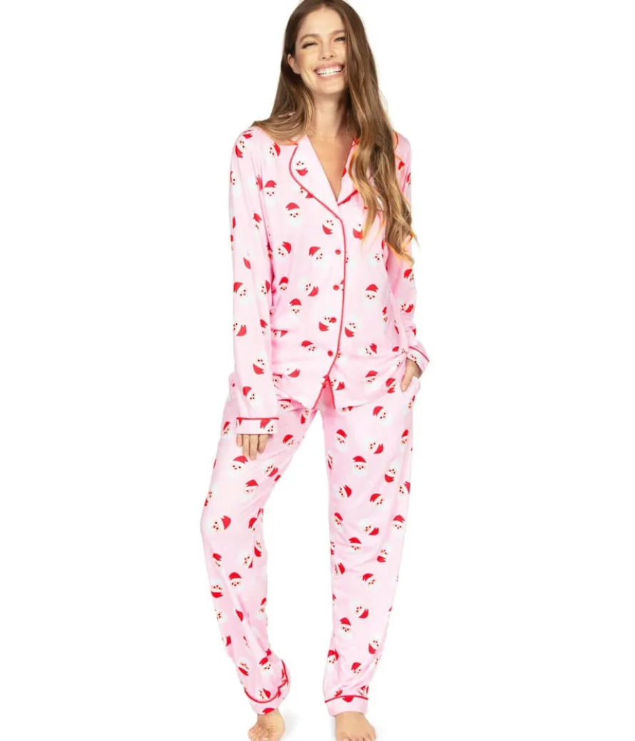 Women's Pink Santa Pajama Set