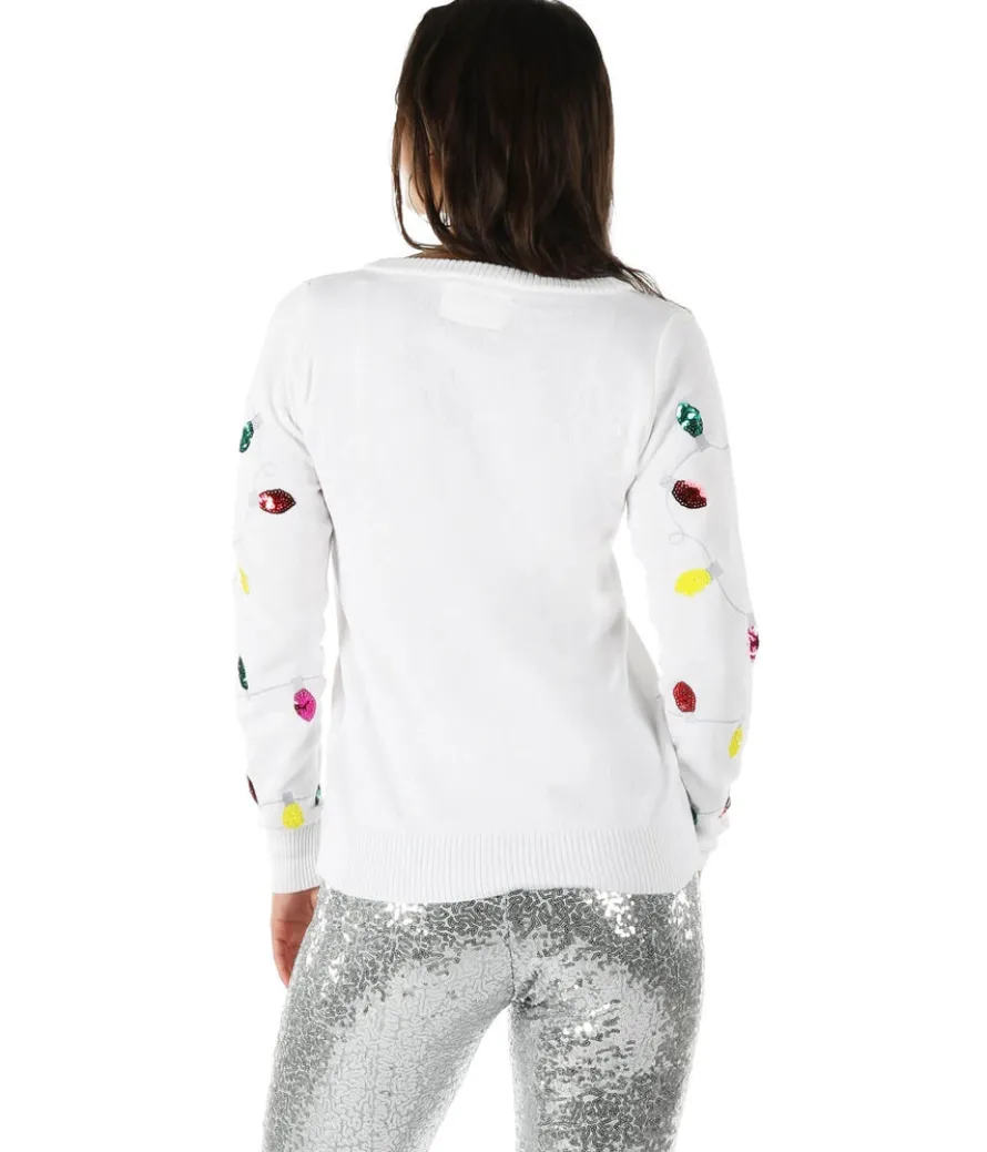 Women's Sequin Lights Ugly Christmas Sweater